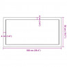 Blat do łazienki, 100x50x(2-6) cm, surowe, lite drewno
