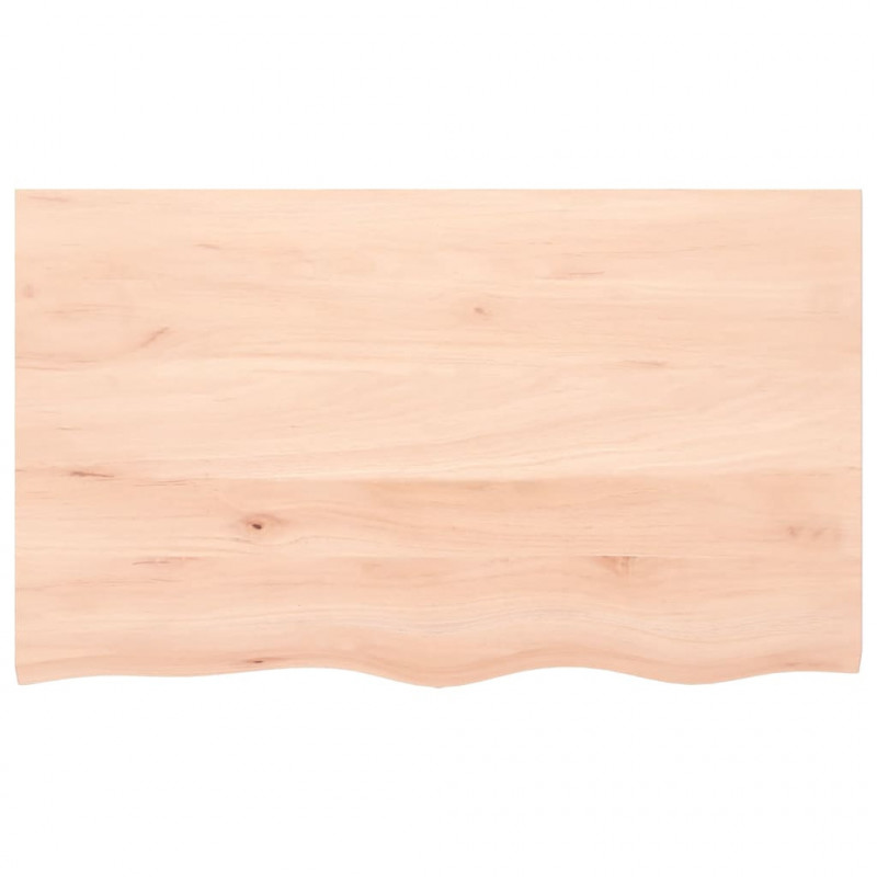 Blat do łazienki, 100x60x2 cm, surowe lite drewno