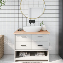 Blat do łazienki, 100x60x(2-4) cm, surowe, lite drewno