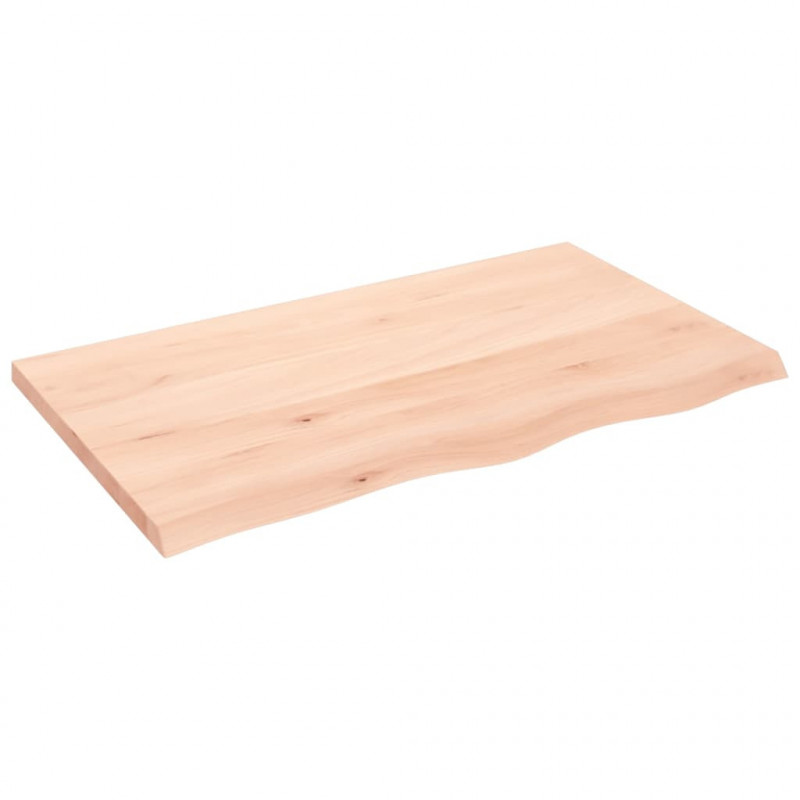 Blat do łazienki, 100x60x(2-4) cm, surowe, lite drewno