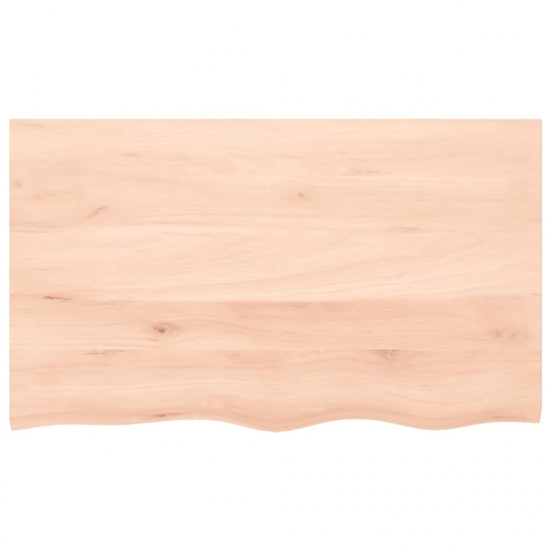 Blat do łazienki, 100x60x(2-4) cm, surowe, lite drewno