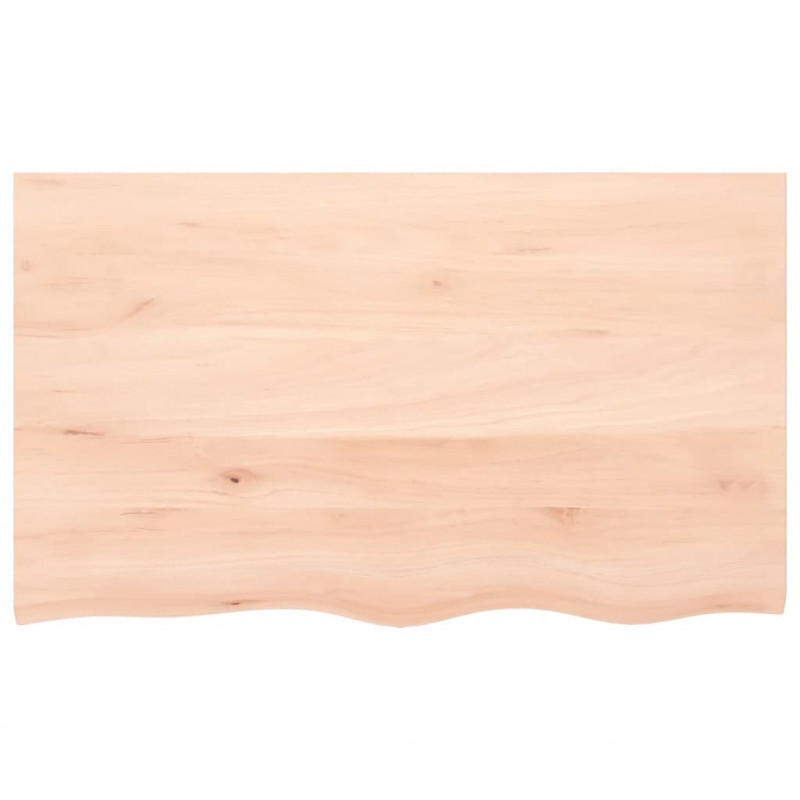 Blat do łazienki, 100x60x(2-6) cm, surowe, lite drewno