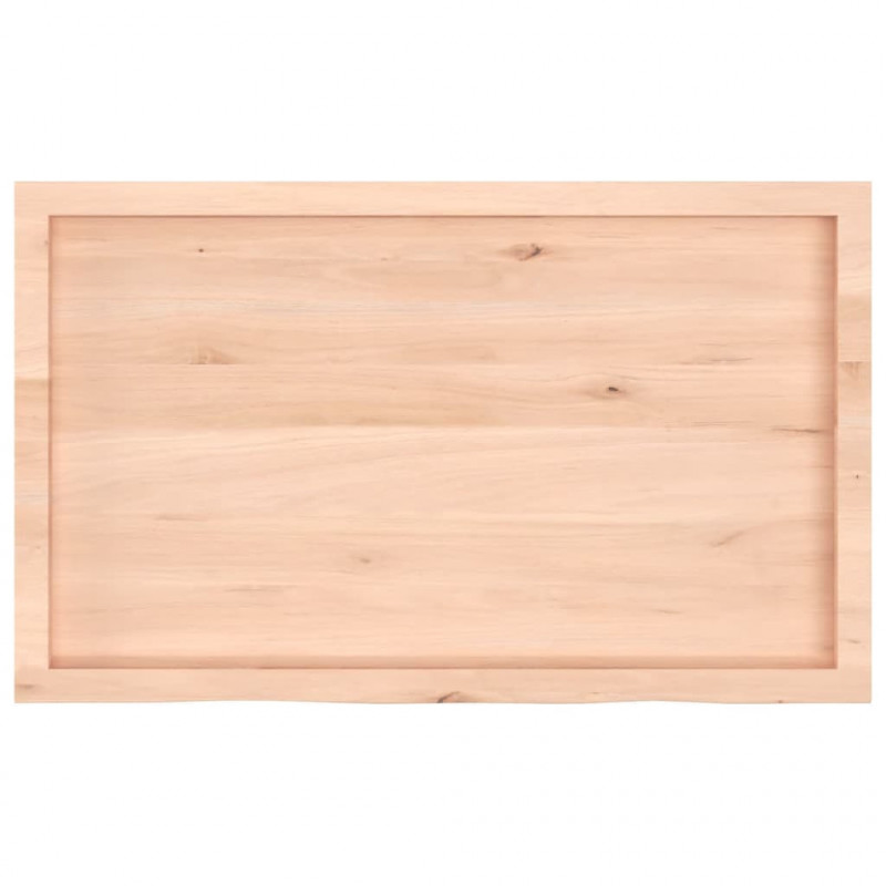 Blat do łazienki, 100x60x(2-6) cm, surowe, lite drewno