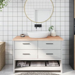 Blat do łazienki, 120x50x(2-4) cm, surowe, lite drewno