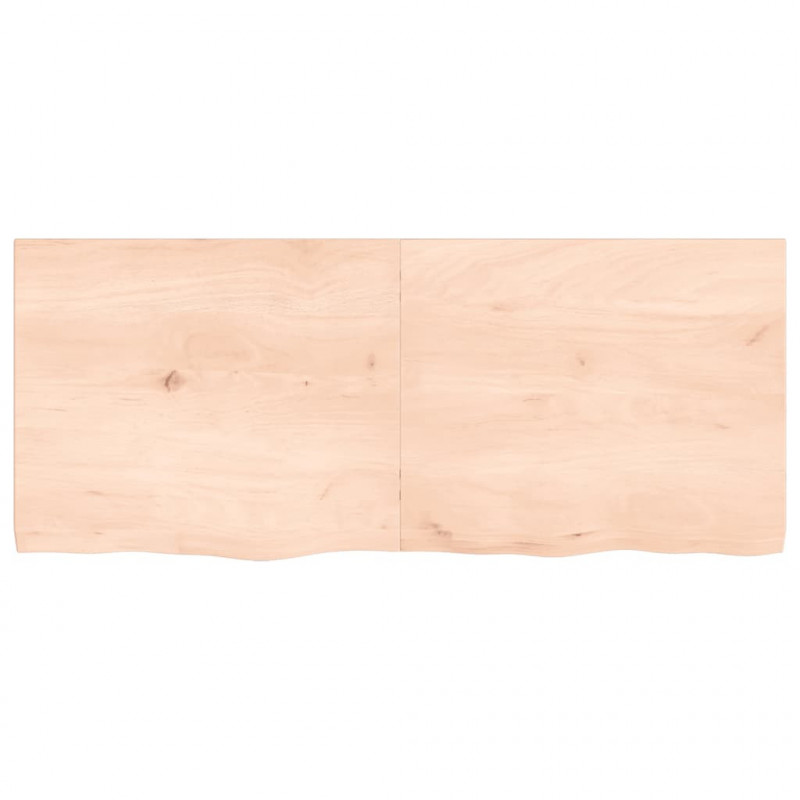 Blat do łazienki, 120x50x(2-4) cm, surowe, lite drewno