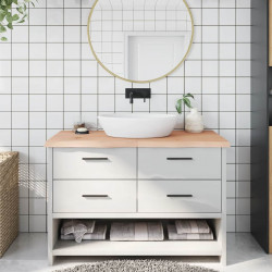Blat do łazienki, 120x60x(2-4) cm, surowe, lite drewno