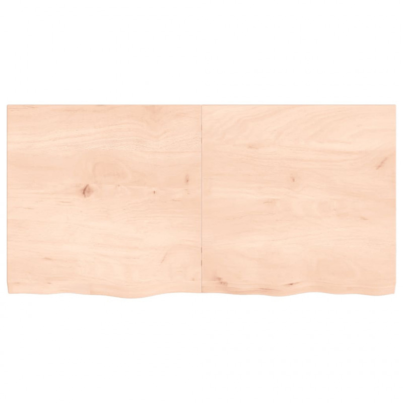 Blat do łazienki, 120x60x(2-4) cm, surowe, lite drewno