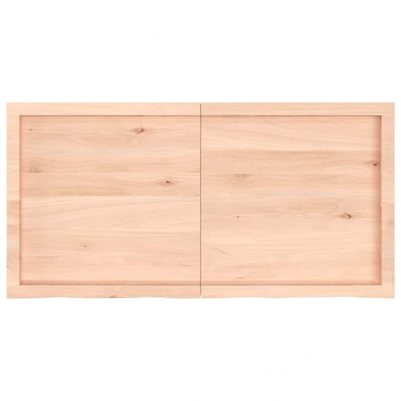 Blat do łazienki, 120x60x(2-4) cm, surowe, lite drewno