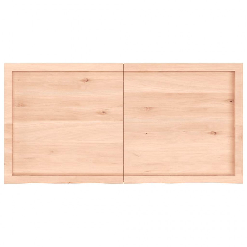 Blat do łazienki, 120x60x(2-6) cm, surowe, lite drewno