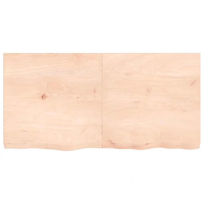 Blat do łazienki, 120x60x(2-6) cm, surowe, lite drewno