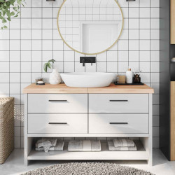 Blat do łazienki, 140x60x(2-6) cm, surowe, lite drewno