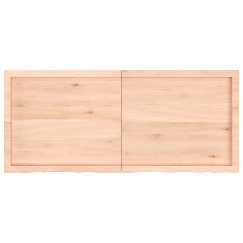 Blat do łazienki, 140x60x(2-6) cm, surowe, lite drewno