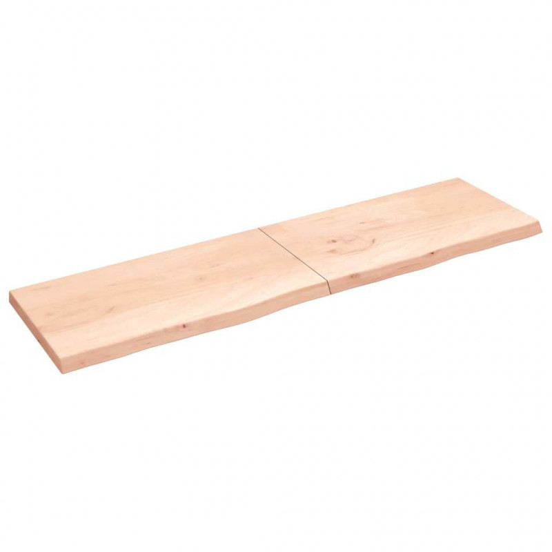 Blat do łazienki, 220x60x(2-6) cm, surowe, lite drewno