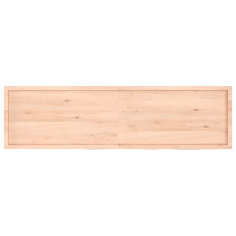 Blat do łazienki, 220x60x(2-6) cm, surowe, lite drewno