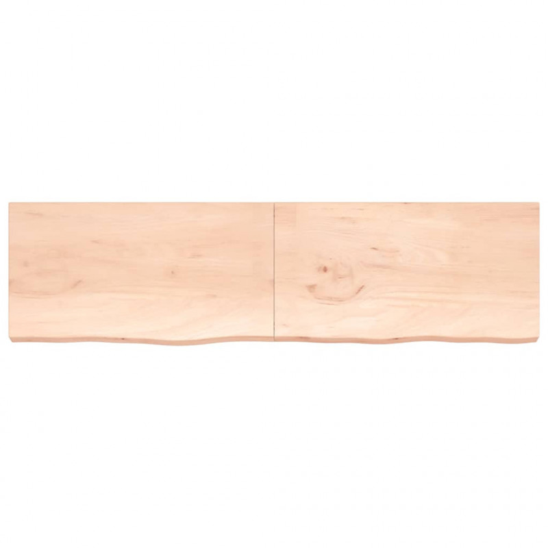 Blat do łazienki, 220x60x(2-6) cm, surowe, lite drewno