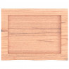 Blat do łazienki, jasnobrązowy, 40x30x(2-6) cm, lite drewno