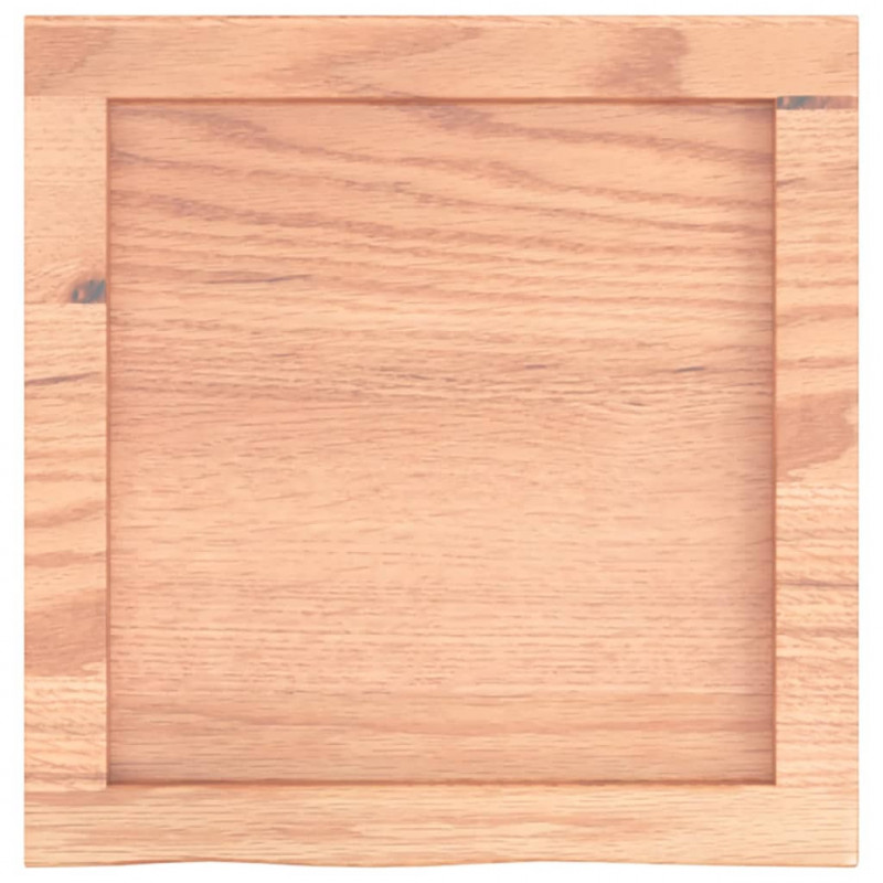 Blat do łazienki, jasnobrązowy, 40x40x(2-4) cm, lite drewno