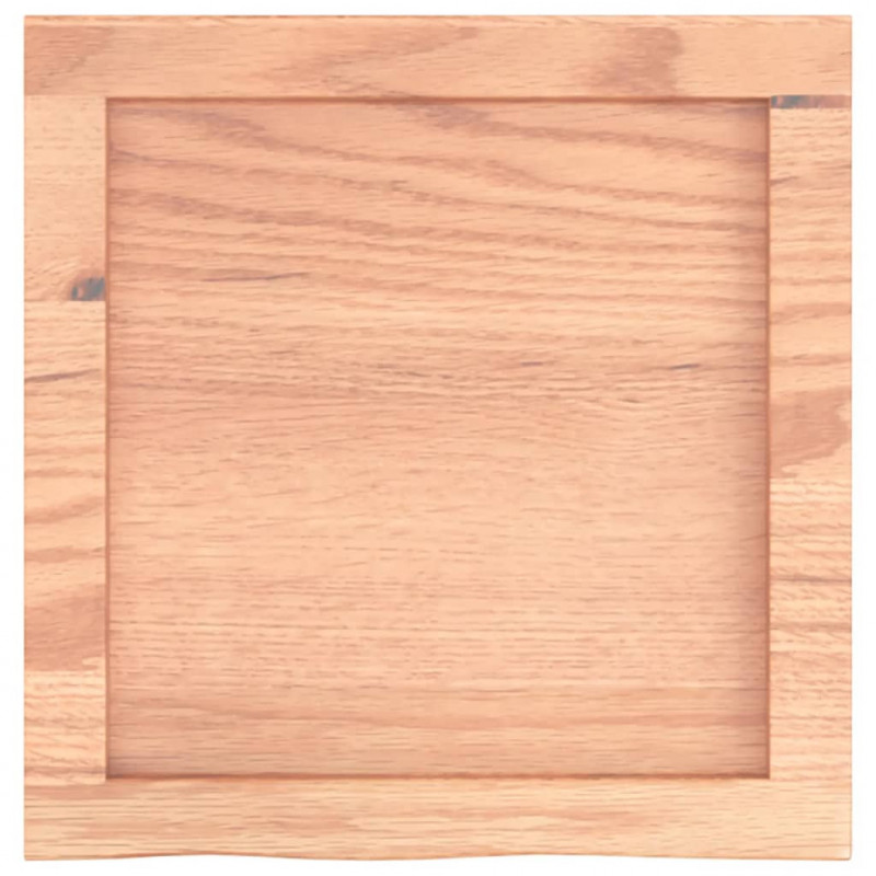 Blat do łazienki, jasnobrązowy, 40x40x(2-6) cm, lite drewno
