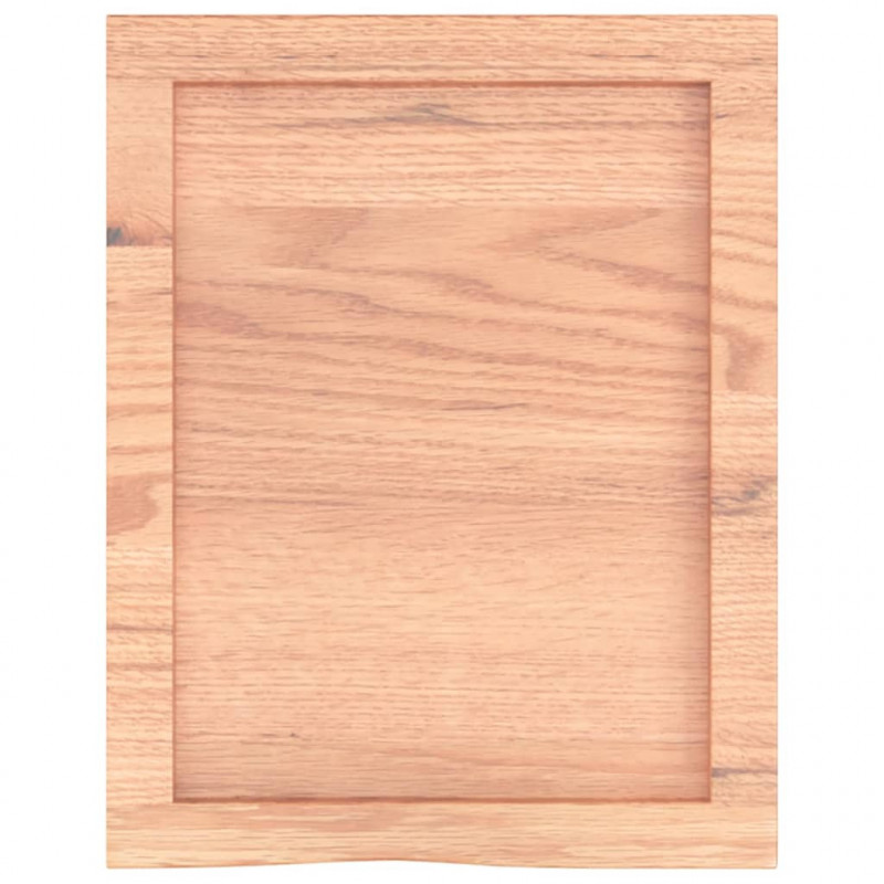 Blat do łazienki, jasnobrązowy, 40x50x(2-4) cm, lite drewno