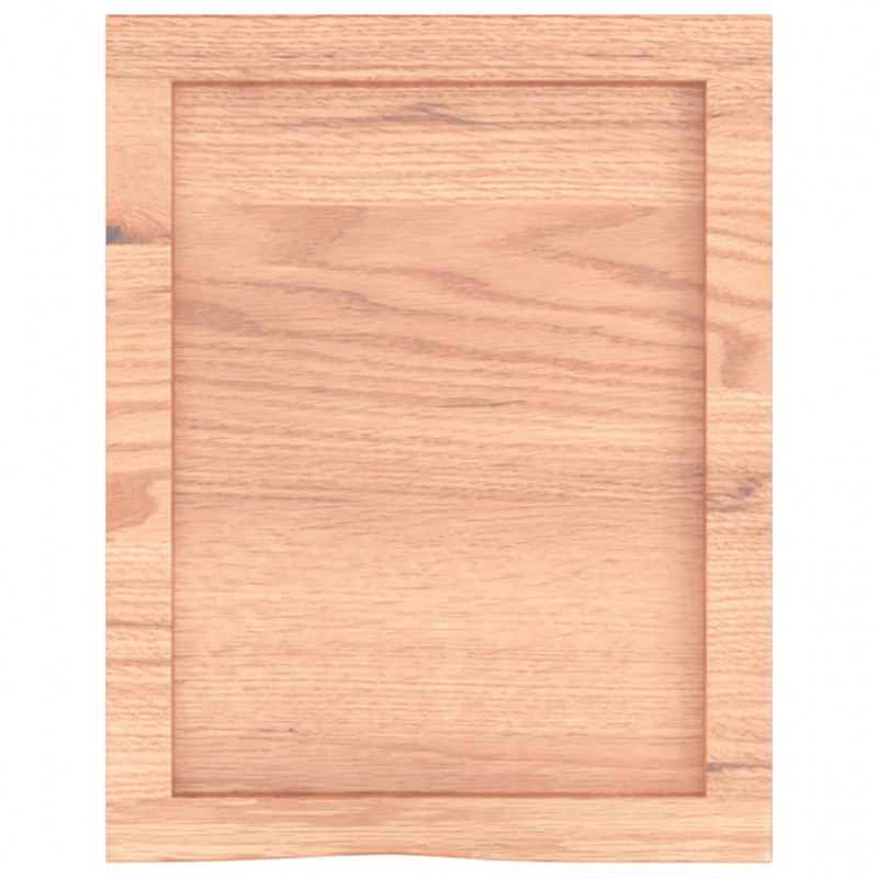 Blat do łazienki, jasnobrązowy, 40x50x(2-6) cm, lite drewno
