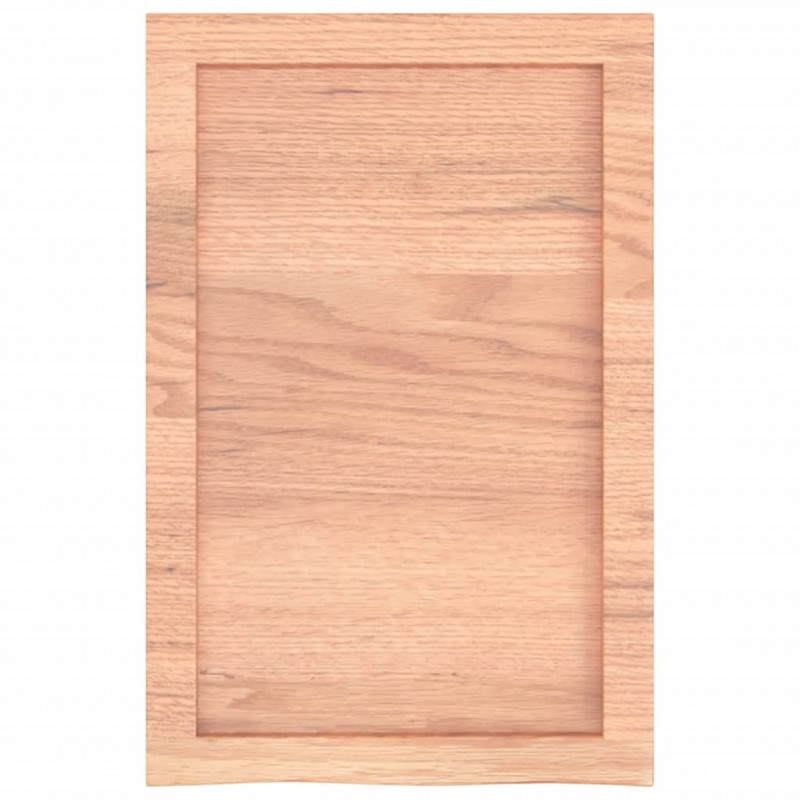 Blat do łazienki, jasnobrązowy, 40x60x(2-4) cm, lite drewno