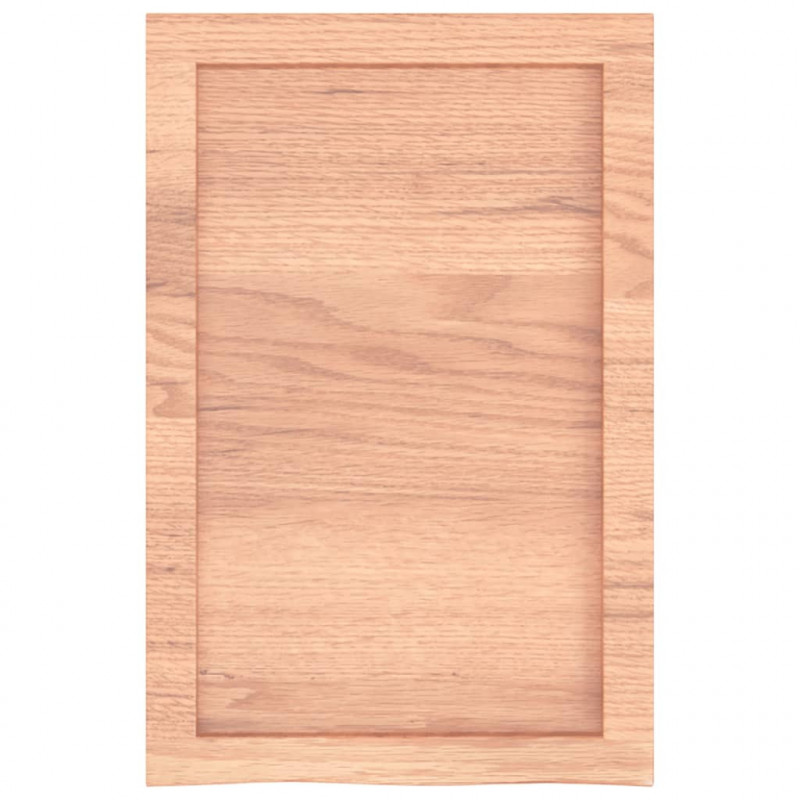 Blat do łazienki, jasnobrązowy, 40x60x(2-6) cm, lite drewno