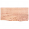 Blat do łazienki, jasnobrązowy, 60x30x(2-4) cm, lite drewno
