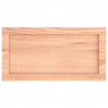 Blat do łazienki, jasnobrązowy, 60x30x(2-4) cm, lite drewno