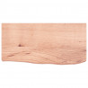 Blat do łazienki, jasnobrązowy, 60x30x(2-6) cm, lite drewno
