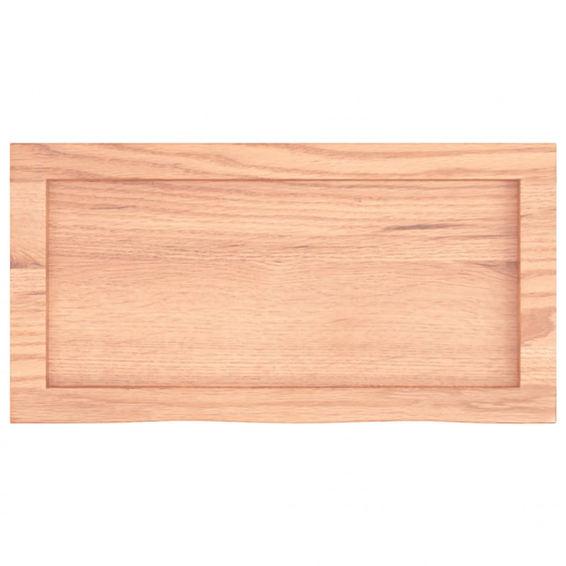 Blat do łazienki, jasnobrązowy, 60x30x(2-6) cm, lite drewno