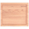 Blat do łazienki, jasnobrązowy, 60x50x(2-4) cm, lite drewno