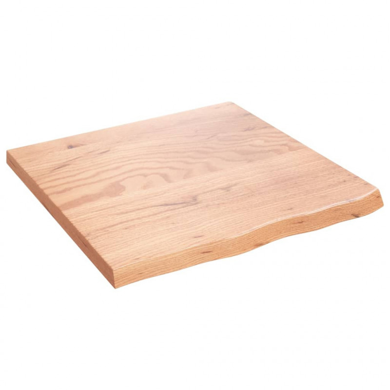 Blat do łazienki, jasnobrązowy, 60x60x(2-4) cm, lite drewno
