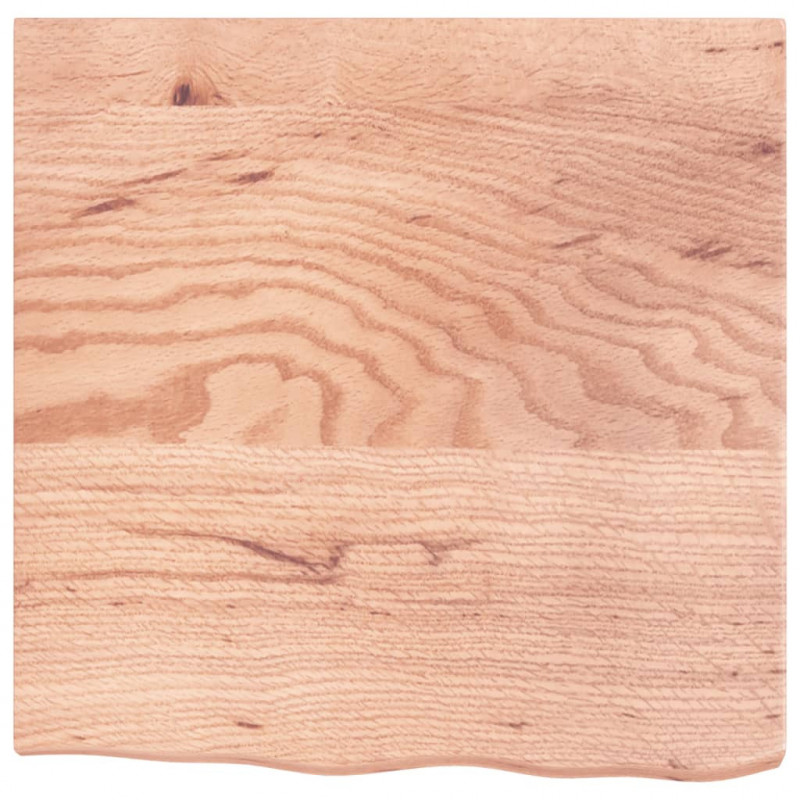 Blat do łazienki, jasnobrązowy, 60x60x(2-4) cm, lite drewno