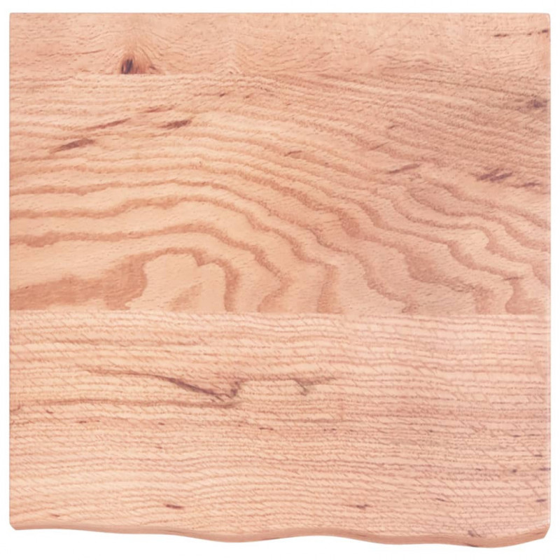 Blat do łazienki, jasnobrązowy, 60x60x(2-6) cm, lite drewno