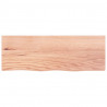 Blat do łazienki, jasnobrązowy, 80x30x(2-4) cm, lite drewno