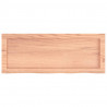 Blat do łazienki, jasnobrązowy, 80x30x(2-4) cm, lite drewno