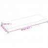 Blat do łazienki, jasnobrązowy, 80x30x(2-4) cm, lite drewno