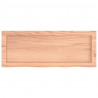Blat do łazienki, jasnobrązowy, 80x30x(2-6) cm, lite drewno
