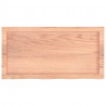 Blat do łazienki, jasnobrązowy, 80x40x(2-4) cm, lite drewno