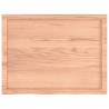 Blat do łazienki, jasnobrązowy, 80x60x(2-4) cm, lite drewno