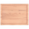 Blat do łazienki, jasnobrązowy, 80x60x(2-6) cm, lite drewno