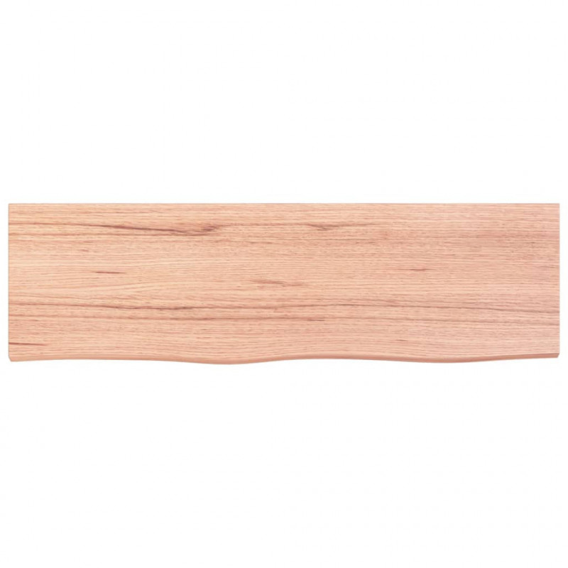 Blat do łazienki, jasnobrązowy, 100x30x2 cm, lite drewno