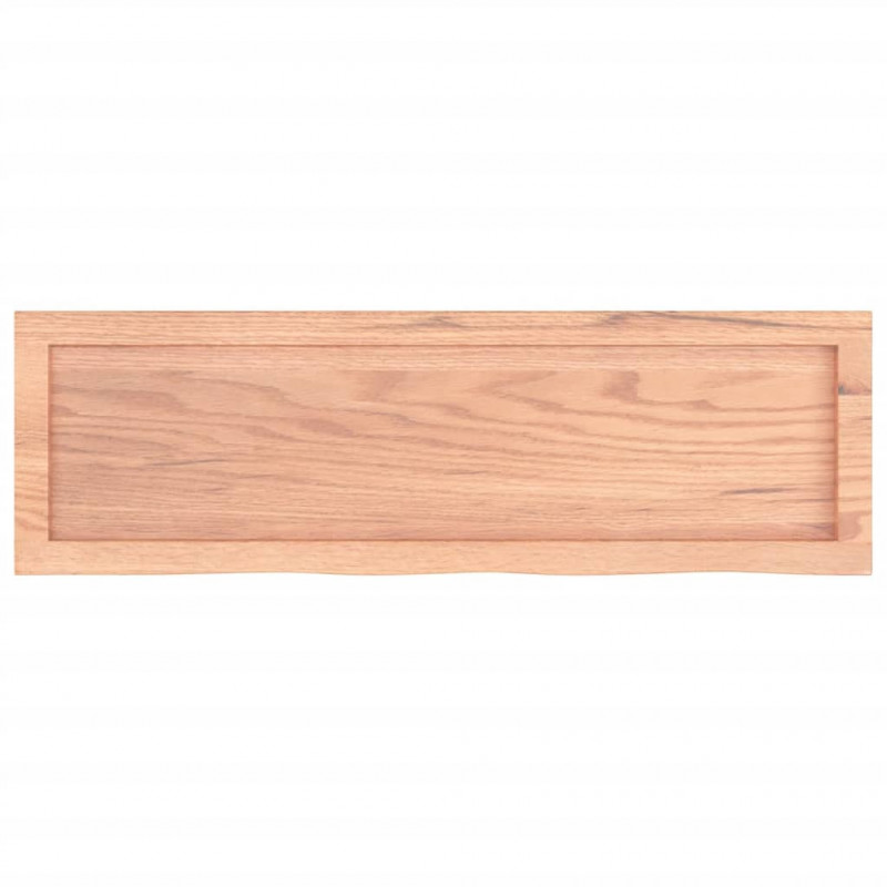 Blat do łazienki, jasnobrązowy, 100x30x(2-4) cm, lite drewno