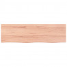 Blat do łazienki, jasnobrązowy, 100x30x(2-6) cm, lite drewno