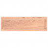 Blat do łazienki, jasnobrązowy, 100x30x(2-6) cm, lite drewno