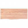 Blat do łazienki, jasnobrązowy, 100x40x(2-4) cm, lite drewno
