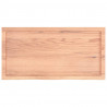 Blat do łazienki, jasnobrązowy, 100x50x(2-6) cm, lite drewno
