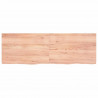 Blat do łazienki, jasnobrązowy, 120x40x(2-4) cm, lite drewno