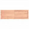 Blat do łazienki, jasnobrązowy, 120x40x(2-4) cm, lite drewno