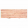 Blat do łazienki, jasnobrązowy, 120x40x(2-6) cm, lite drewno